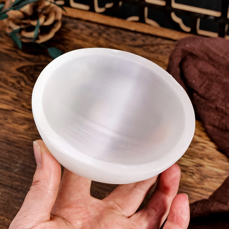 Selenite Charging Bowl – Crystal Cleansing & Spiritual Altar Decor
